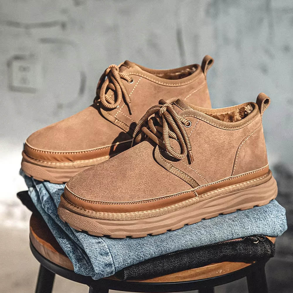 CALORA_ OakForge Sneakers - Premium Nubuck Leer, Voering en Antislip Rubber