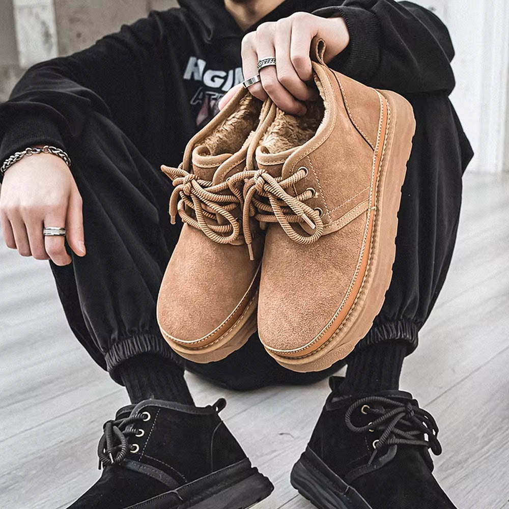 CALORA_ OakForge Sneakers - Premium Nubuck Leer, Voering en Antislip Rubber