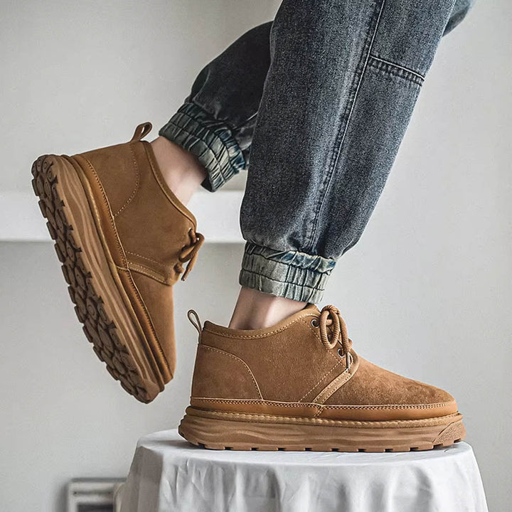 CALORA_ OakForge Sneakers - Premium Nubuck Leer, Voering en Antislip Rubber