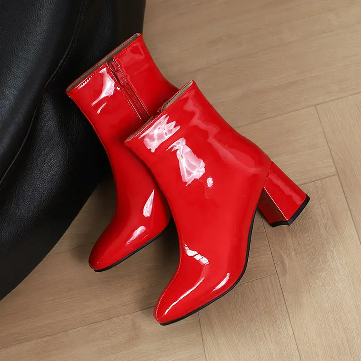 CALORA_ Olenna | Chique en warme hakken enkellaarsjes