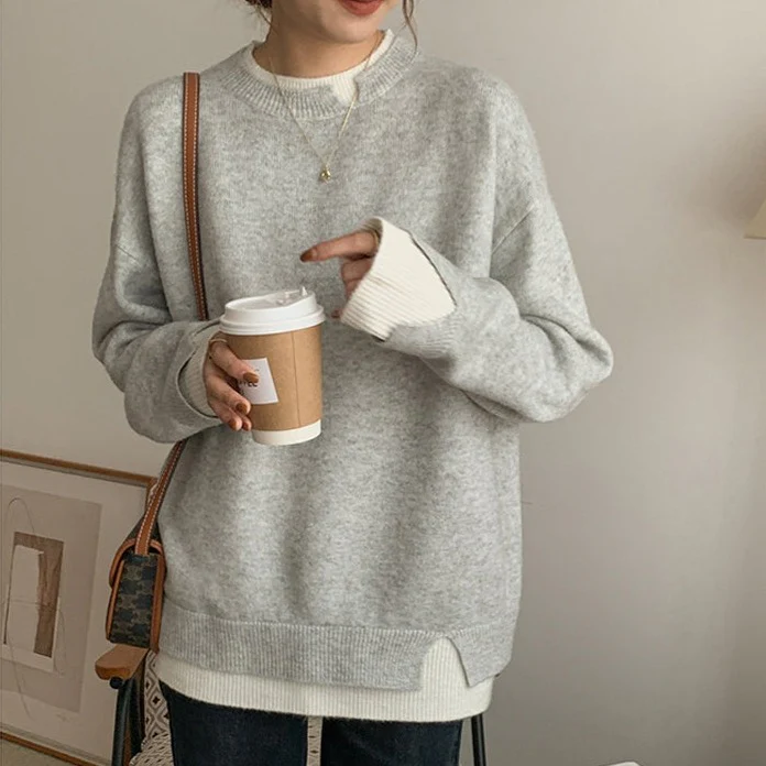 CALORA_ Oversized trui met lange mouwen voor dames