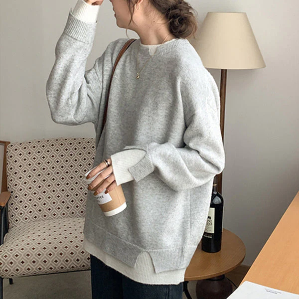 CALORA_ Oversized trui met lange mouwen voor dames