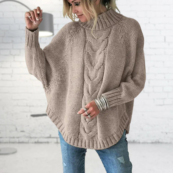 CALORA_ Oversized vleermuismouwen Sweater gebreide trui