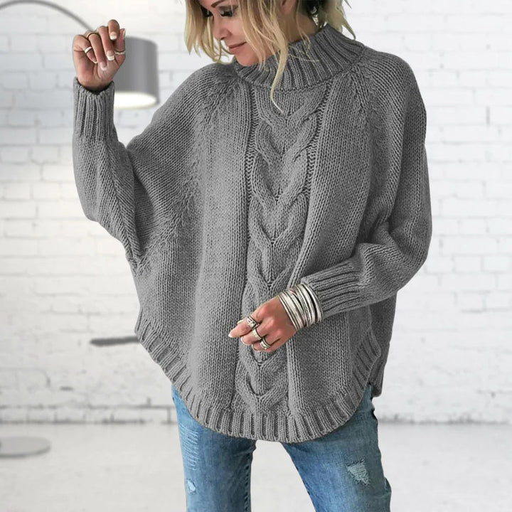 CALORA_ Oversized vleermuismouwen Sweater gebreide trui
