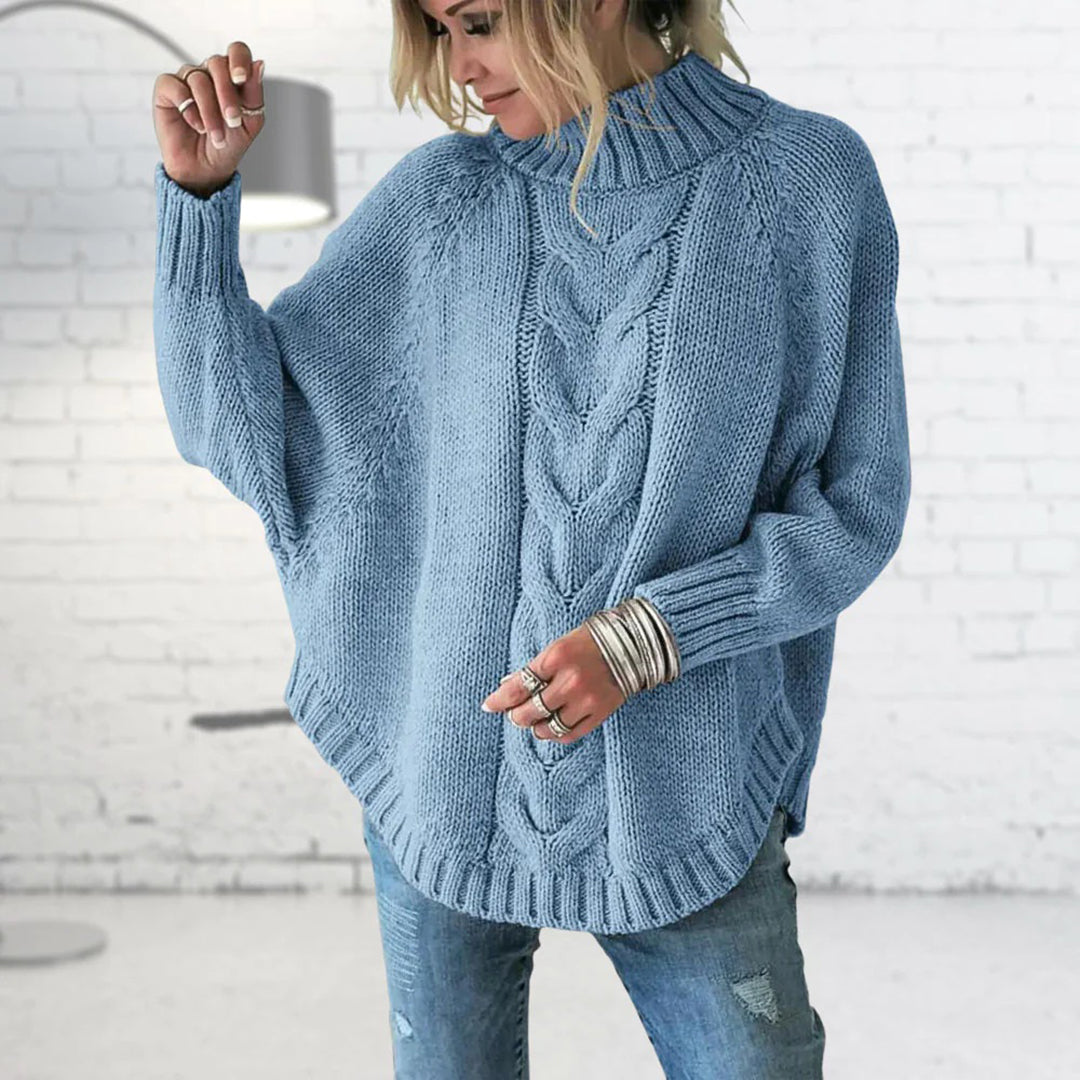 CALORA_ Oversized vleermuismouwen Sweater gebreide trui