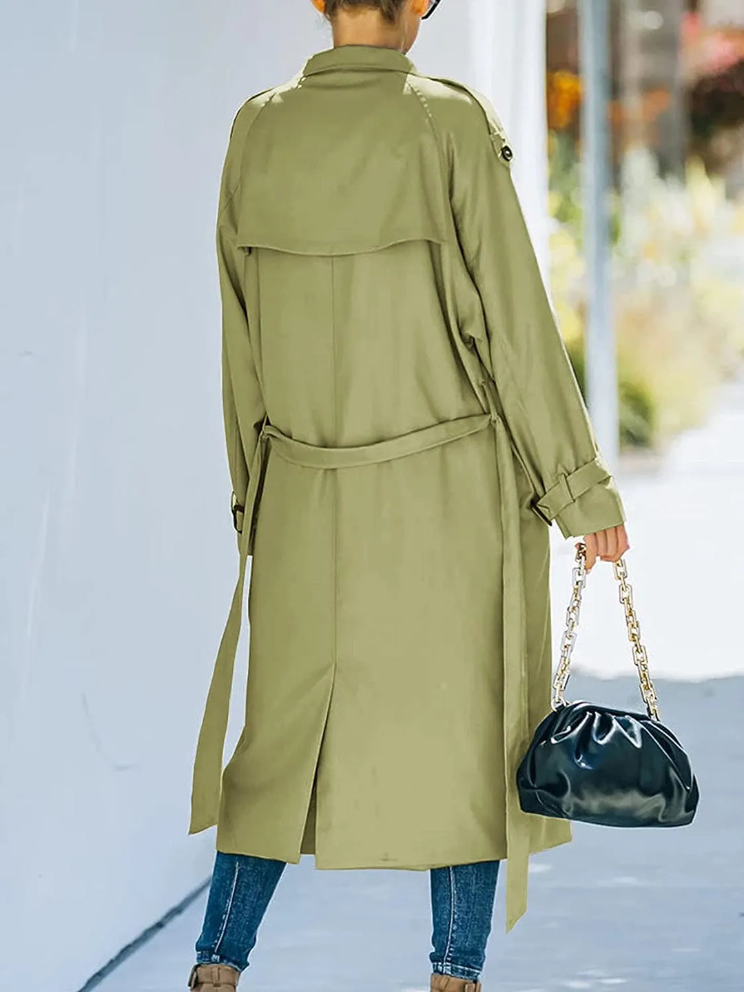 CALORA_ Pravina | Dubbele Lange Trenchcoat