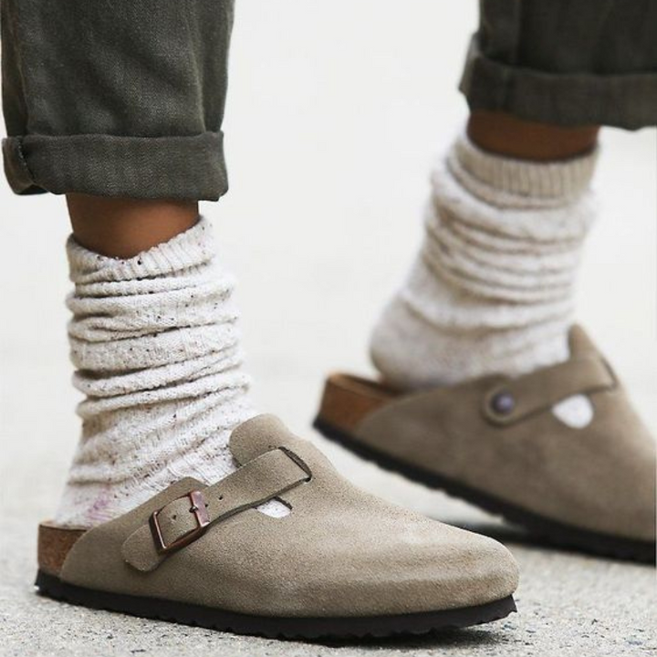 CALORA_ Premium Boston-sandalen van Leer, Unisex
