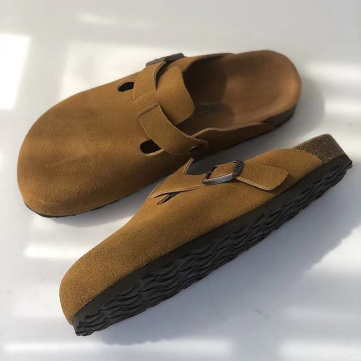 CALORA_ Premium Boston-sandalen van Leer, Unisex