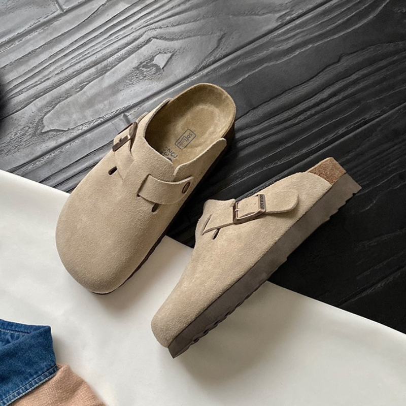 CALORA_ Premium Boston-sandalen van Leer, Unisex