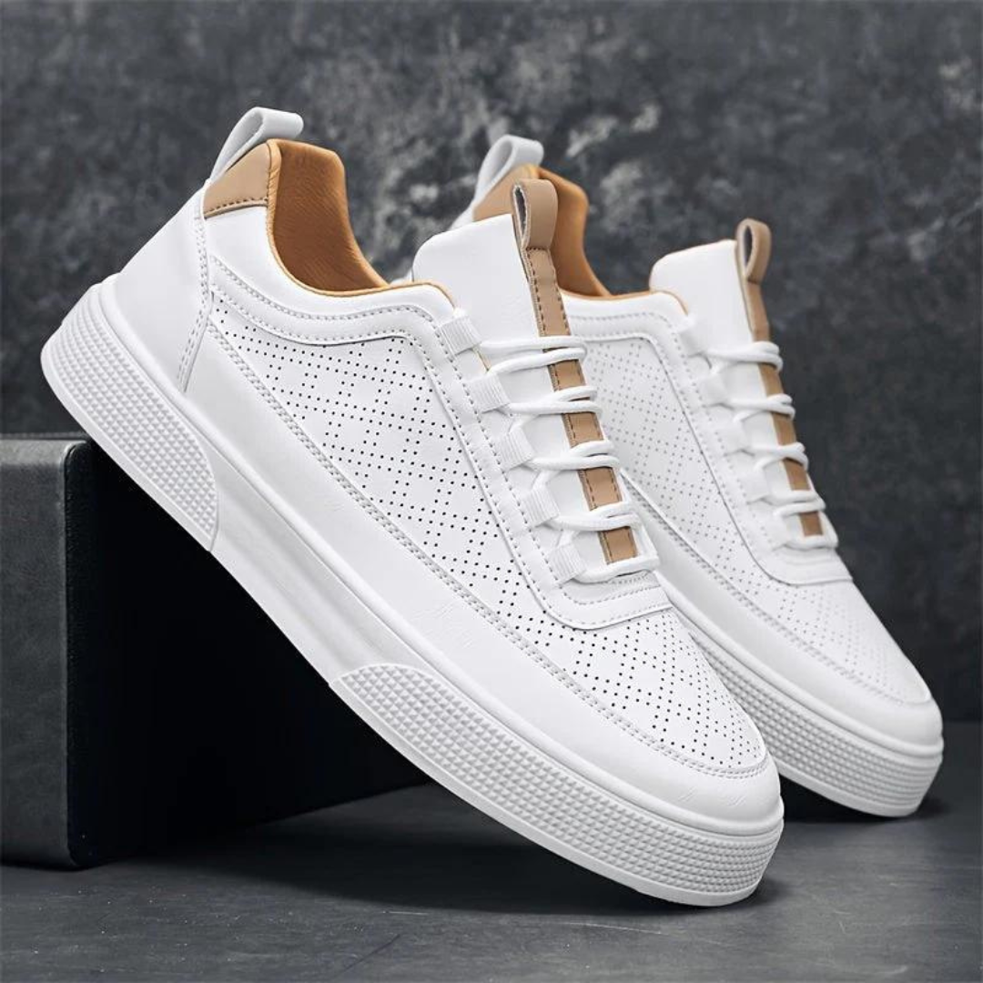 CALORA_ Premium Comfortabele Casual Witte Herensneakers
