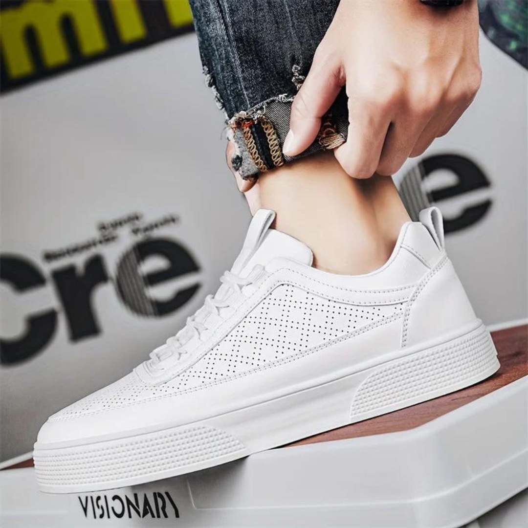 CALORA_ Premium Comfortabele Casual Witte Herensneakers