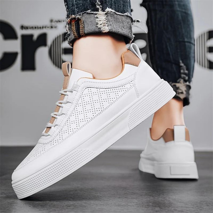 CALORA_ Premium Comfortabele Casual Witte Herensneakers