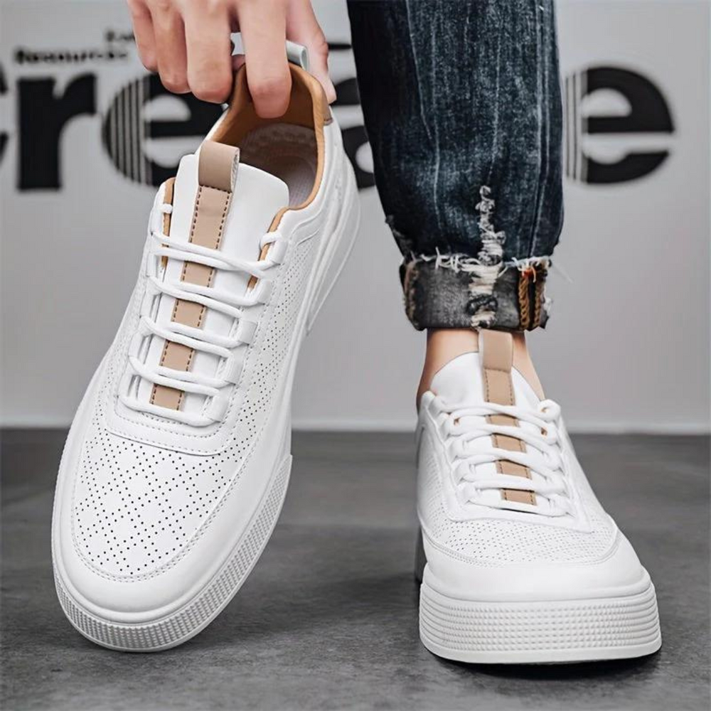 CALORA_ Premium Comfortabele Casual Witte Herensneakers
