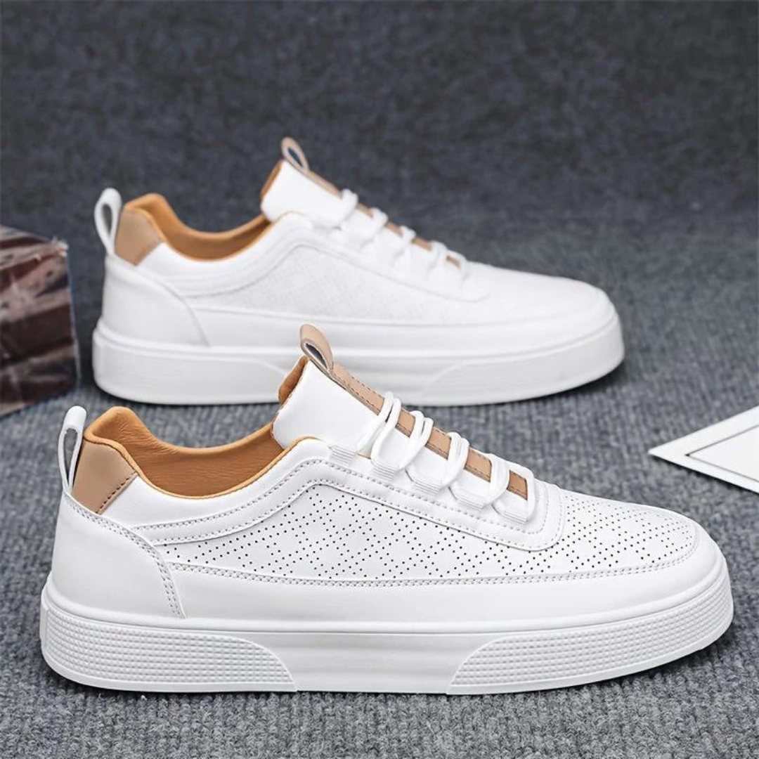 CALORA_ Premium Comfortabele Casual Witte Herensneakers
