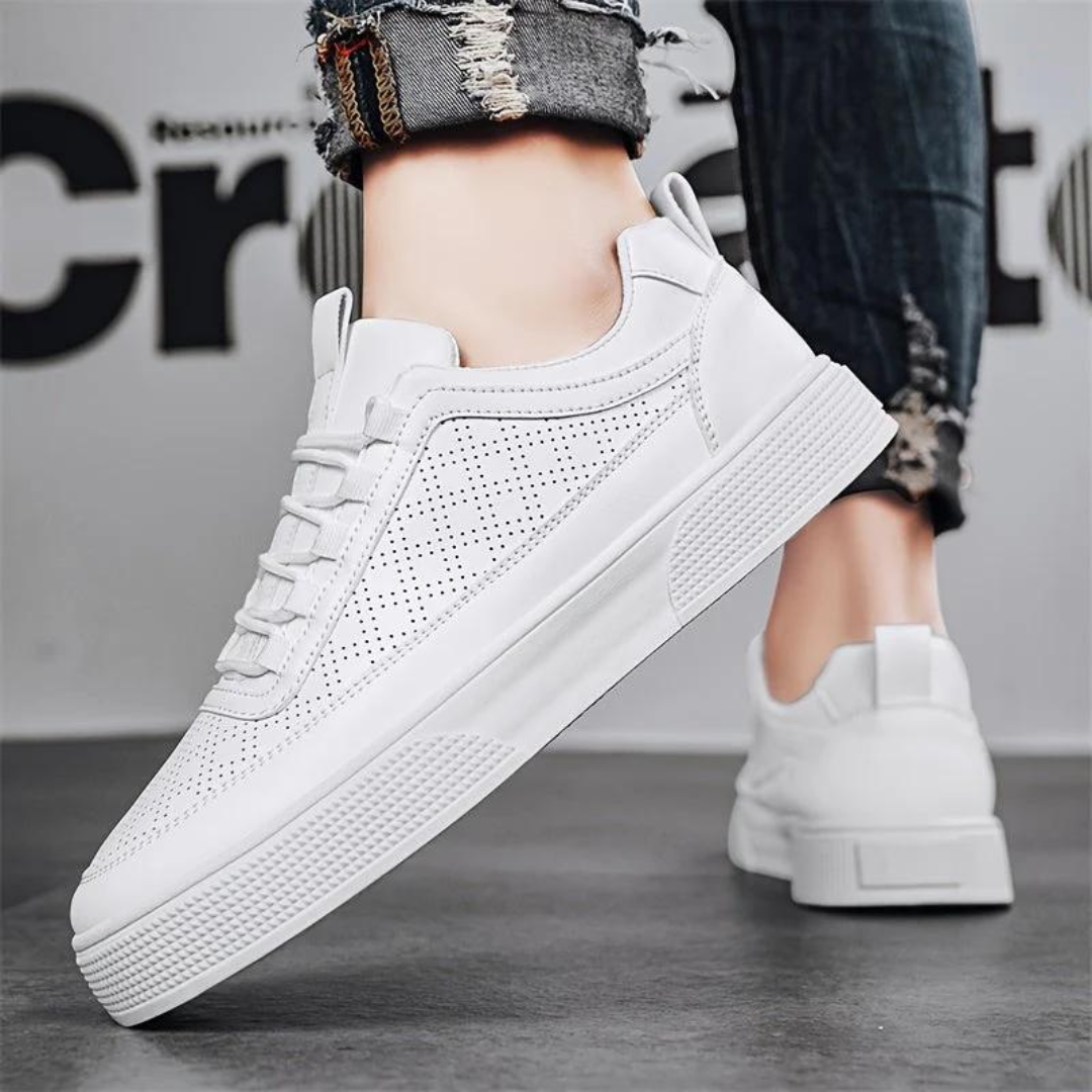 CALORA_ Premium Comfortabele Casual Witte Herensneakers