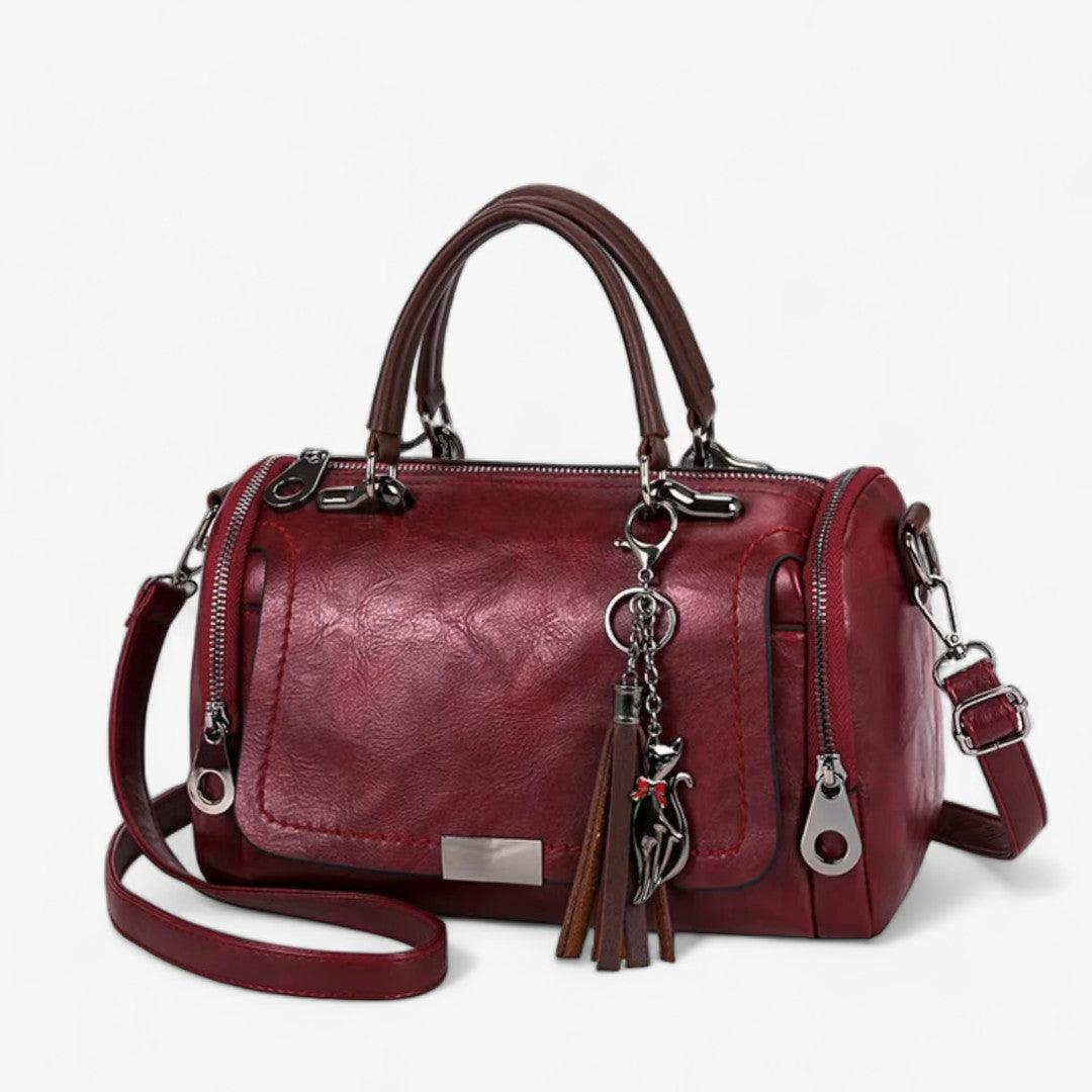 CALORA_ Premium Grote Kwast Leren Handtas