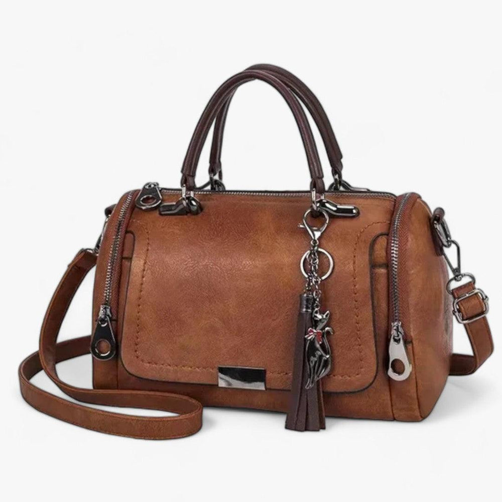 CALORA_ Premium Grote Kwast Leren Handtas