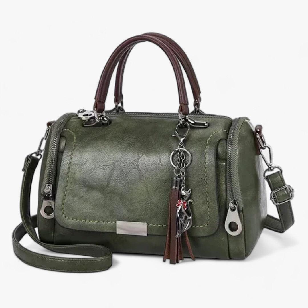 CALORA_ Premium Grote Kwast Leren Handtas