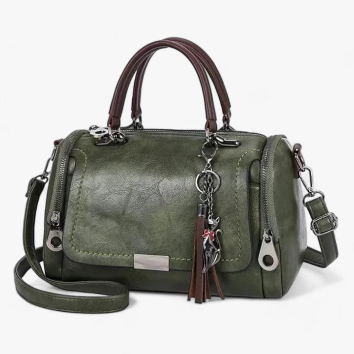 CALORA_ Premium Grote Kwast Leren Handtas