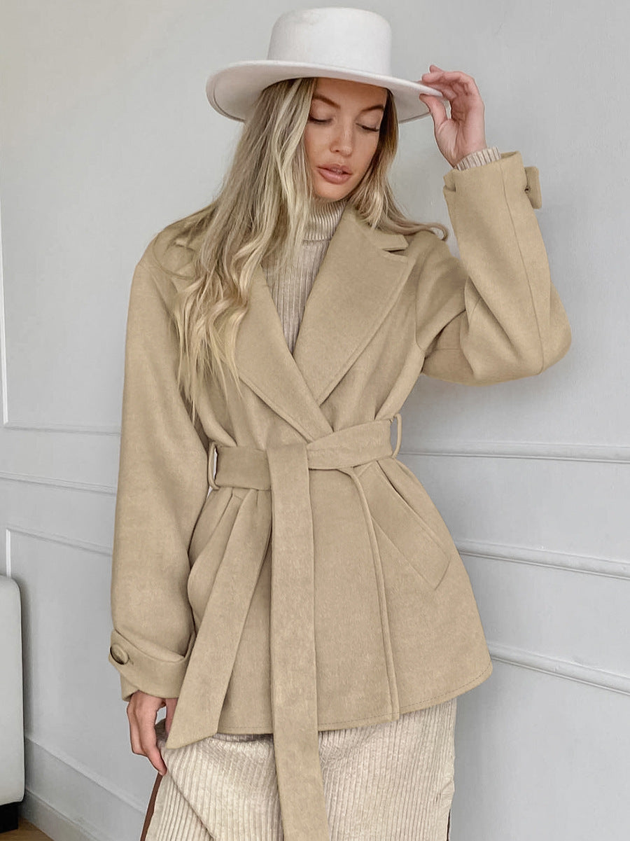 CALORA_ Premium Lente/herfst Trenchcoat met riem