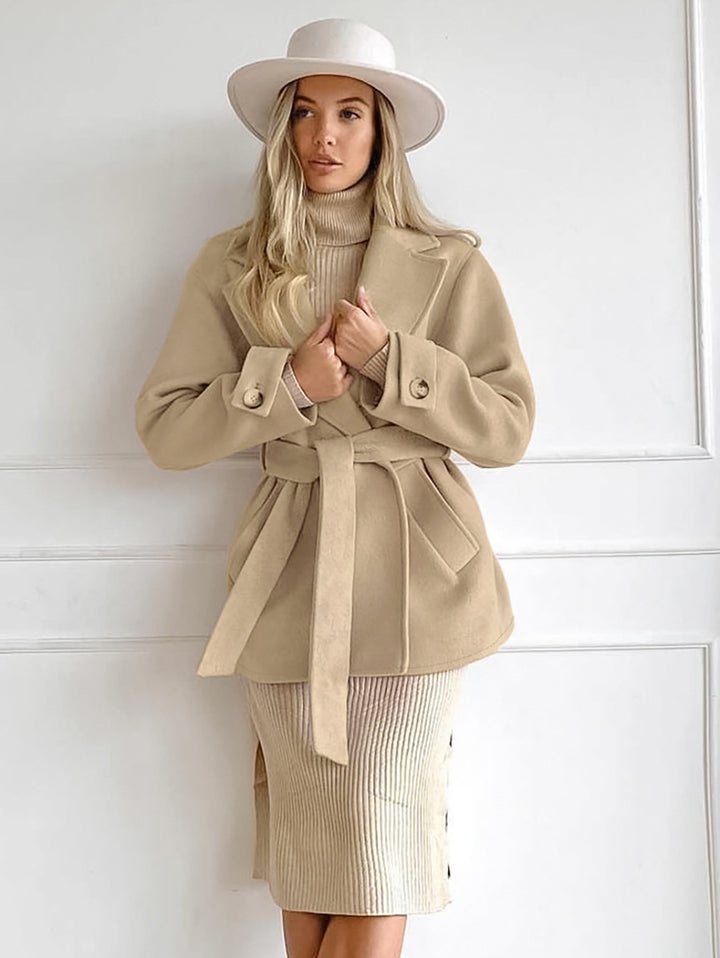 CALORA_ Premium Lente/herfst Trenchcoat met riem