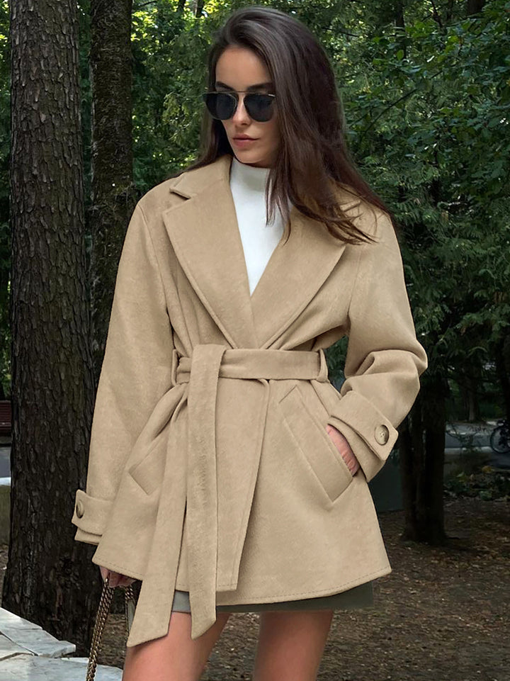 CALORA_ Premium Lente/herfst Trenchcoat met riem