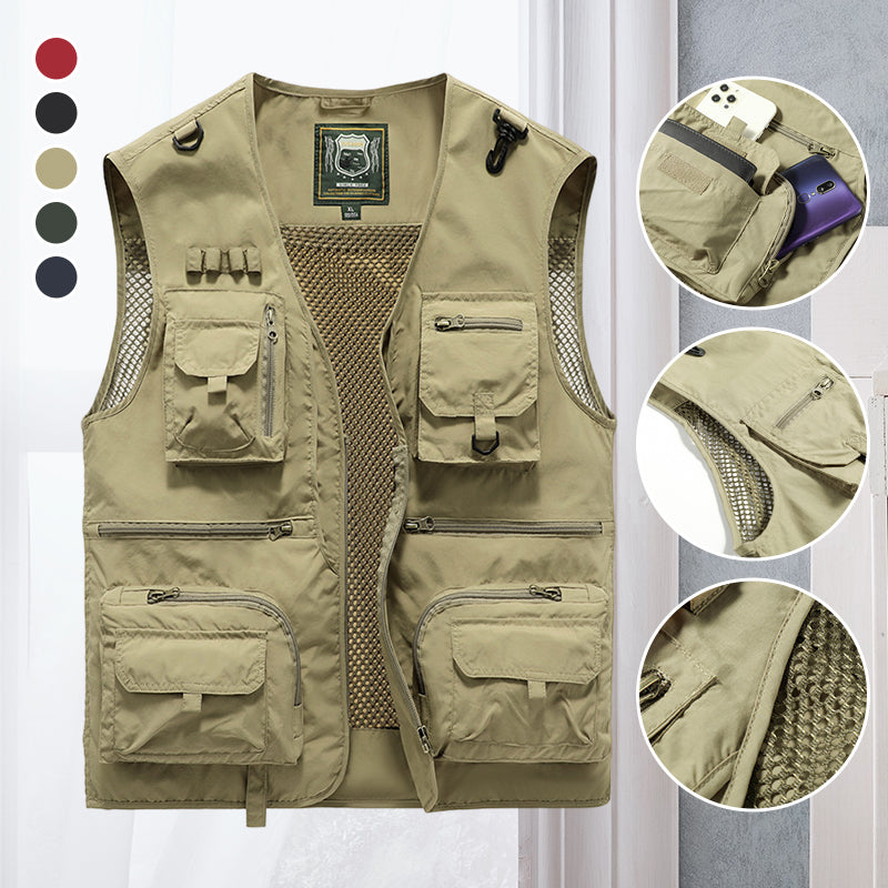 CALORA_ ProtecGear | Tactisch Vest | Outdoor Bodywarmer - Kamperen, Vissen, Wandelen