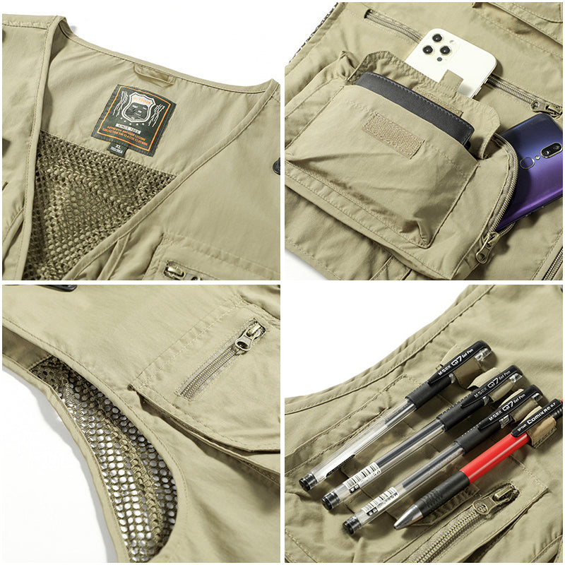 CALORA_ ProtecGear | Tactisch Vest | Outdoor Bodywarmer - Kamperen, Vissen, Wandelen