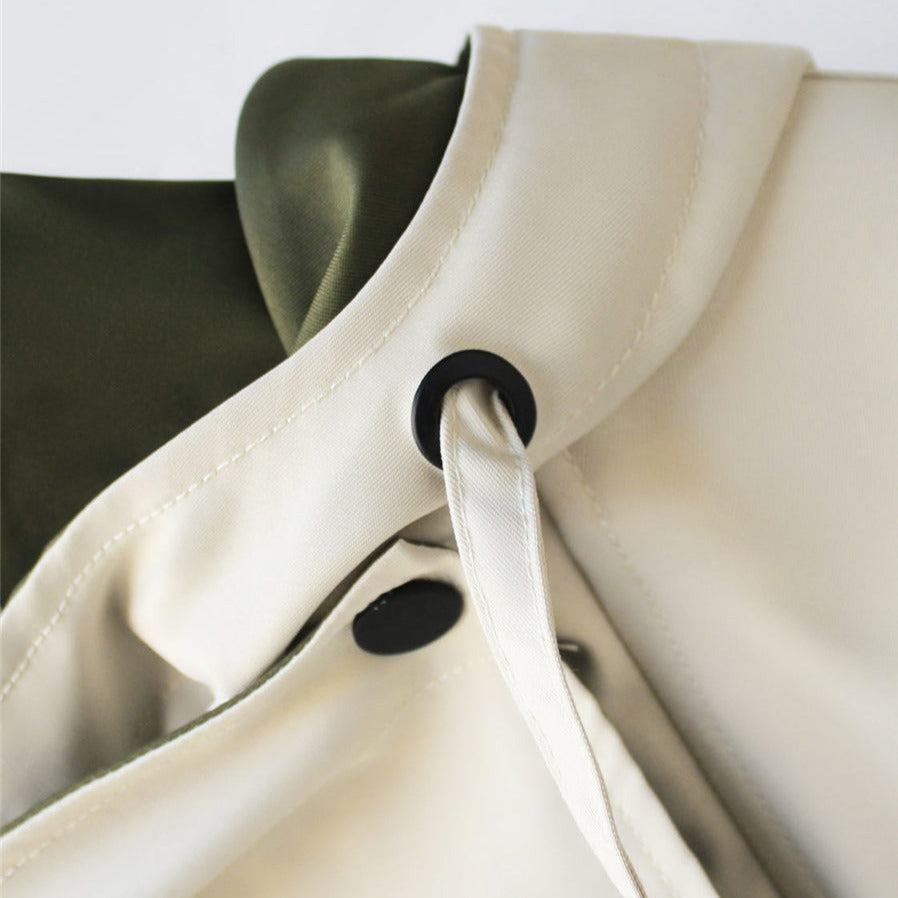 CALORA_ Oversized Trenchcoat met Capuchon voor Vrouwen in Stijlvolle Look