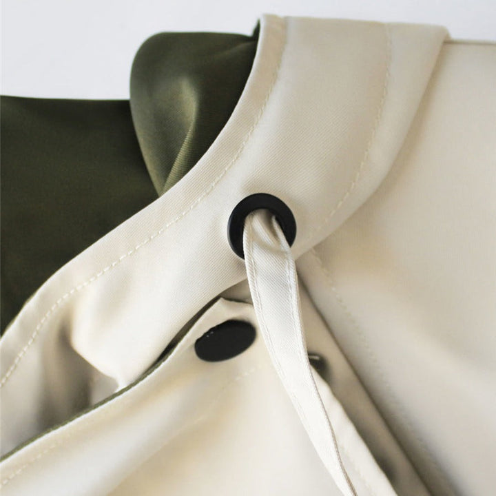 CALORA_ Oversized Trenchcoat met Capuchon voor Vrouwen in Stijlvolle Look
