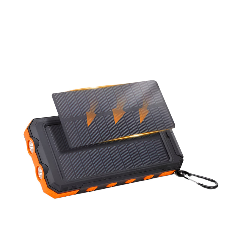 CALORA_ Pulse SOLAR | 20.000mAh Zonne-energie Sterke Power Bank - Draagbare Oplader met Zaklamp