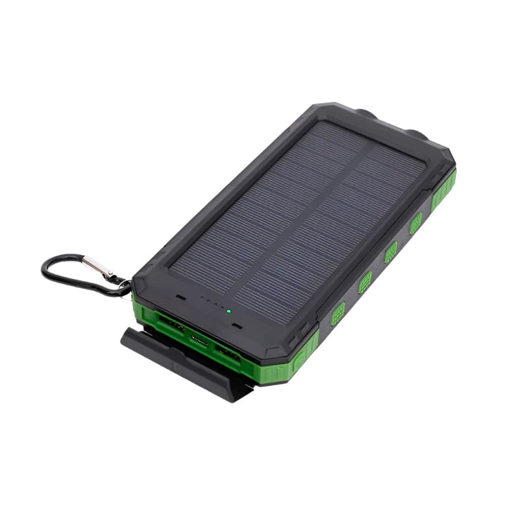 CALORA_ Pulse SOLAR | 20.000mAh Zonne-energie Sterke Power Bank - Draagbare Oplader met Zaklamp