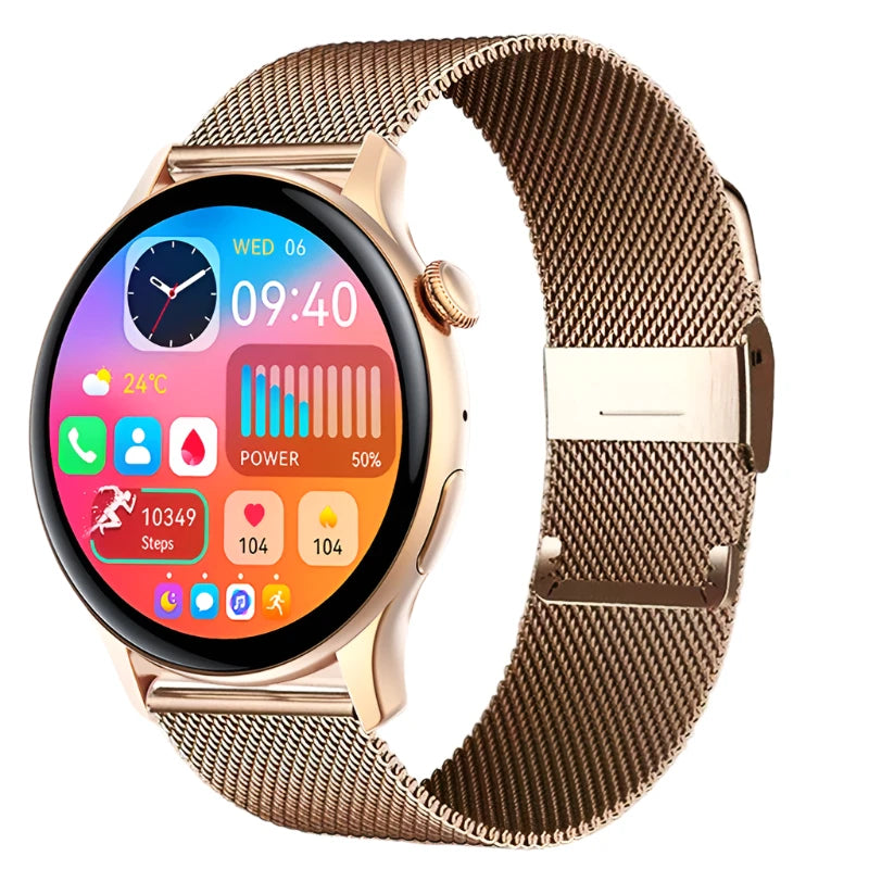 CALORA_ Quanta | Luxe GPS Smartwatch voor Vrouwen - HD scherm
