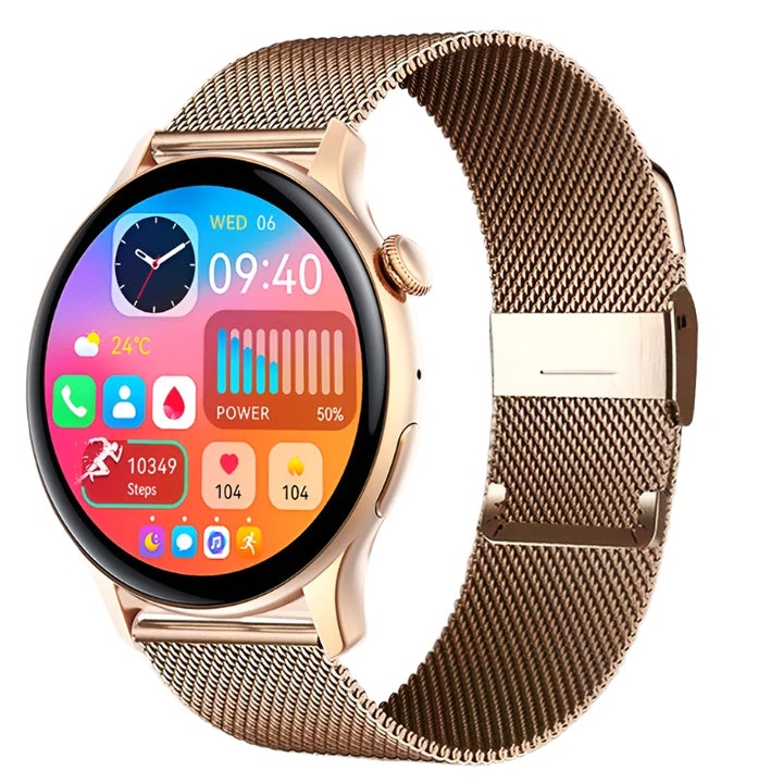 CALORA_ Quanta | Luxe GPS Smartwatch voor Vrouwen - HD scherm
