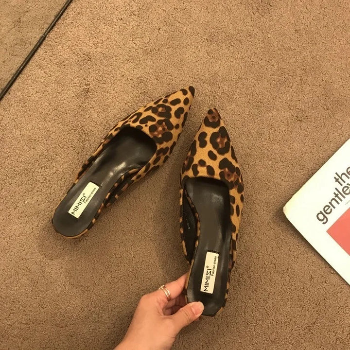 CALORA_ Renelle | Elegante Muiltjes met Luipaardprint