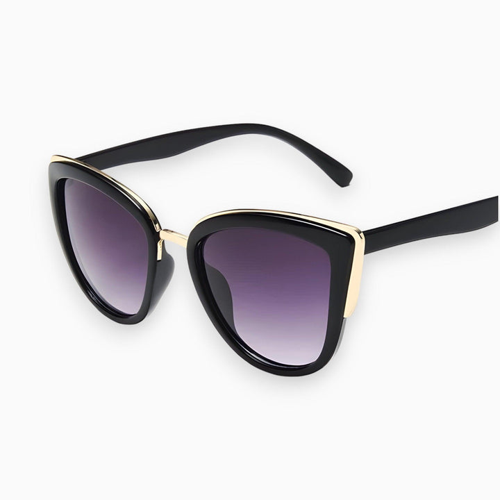 CALORA_ Retro Cateye Zonnebril met Gradiënt Glazen en UV-bescherming