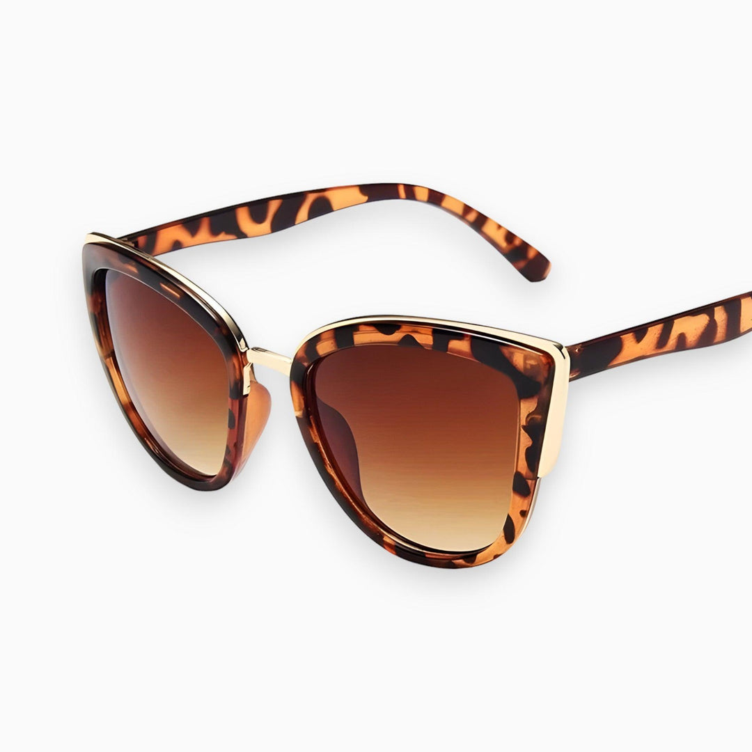 CALORA_ Retro Cateye Zonnebril met Gradiënt Glazen en UV-bescherming