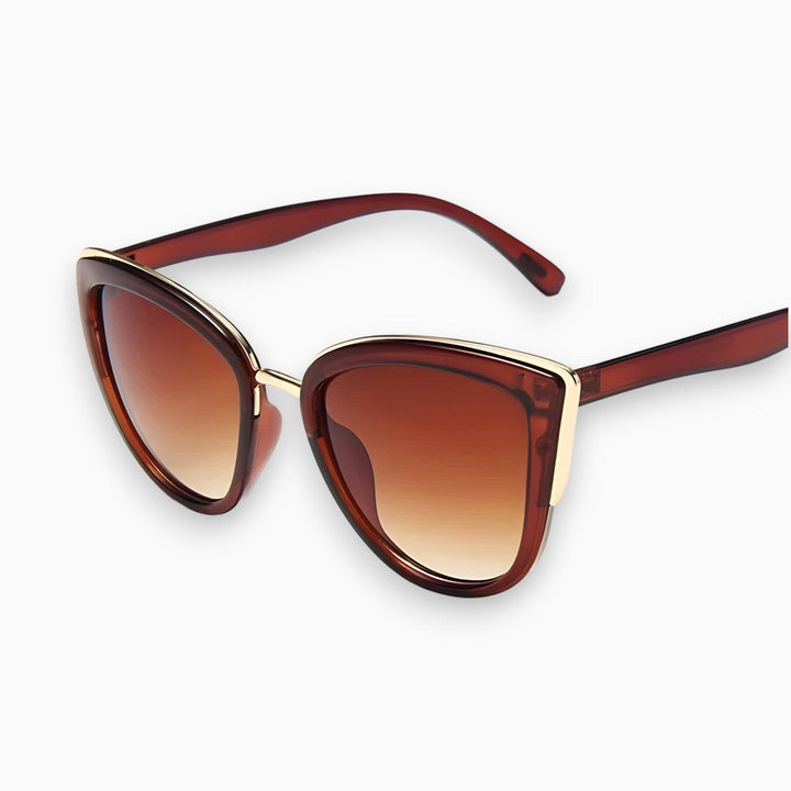 CALORA_ Retro Cateye Zonnebril met Gradiënt Glazen en UV-bescherming