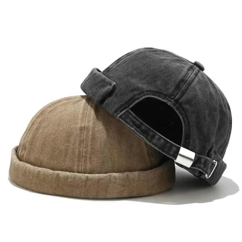 CALORA_ Retro Katoenen Beanie