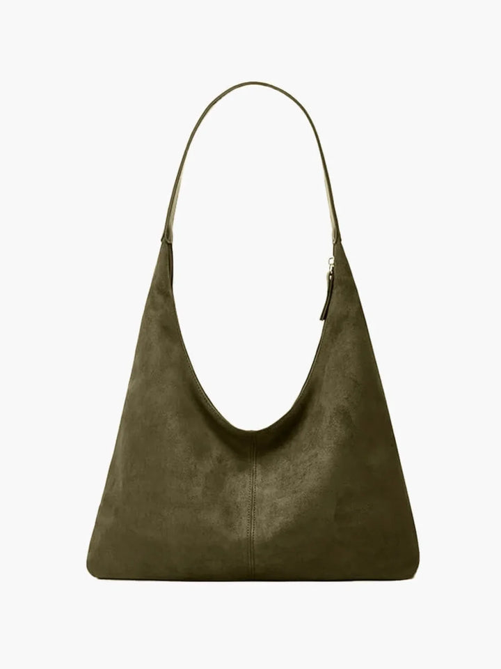 CALORA_ Retro Suede Large-Capacity Schoudertas voor Vrouwen
