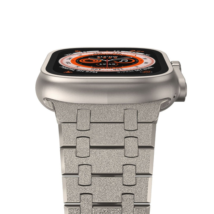 CALORA_ Roestvrijstalen Knipperende Dubbele Kettingband Voor Apple Watch