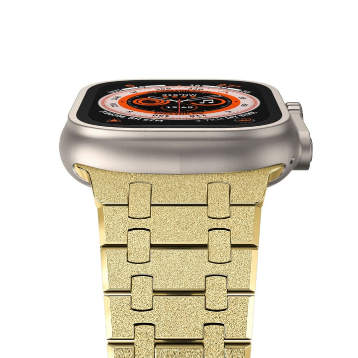 CALORA_ Roestvrijstalen Knipperende Dubbele Kettingband Voor Apple Watch