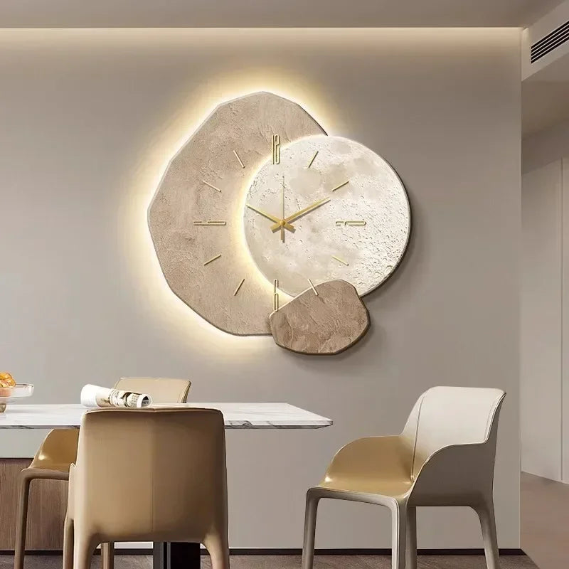CALORA_ Rustige en Esthetische Wandklok van Natuurlijk Hout