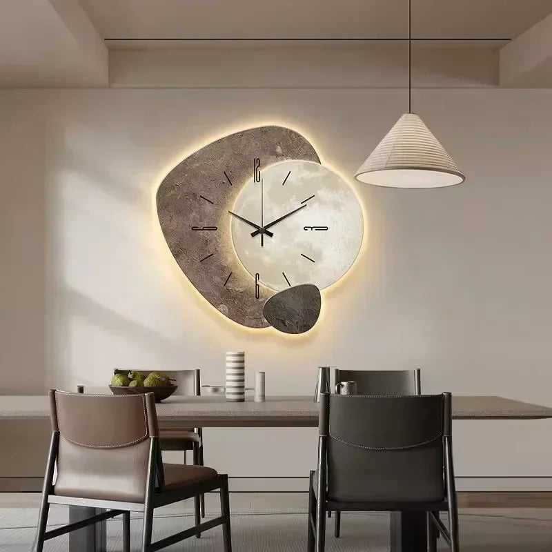 CALORA_ Rustige en Esthetische Wandklok van Natuurlijk Hout