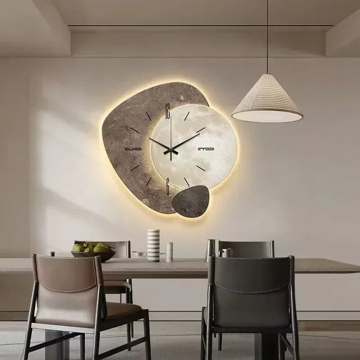CALORA_ Rustige en Esthetische Wandklok van Natuurlijk Hout