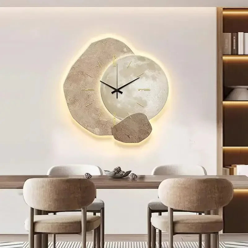 CALORA_ Rustige en Esthetische Wandklok van Natuurlijk Hout