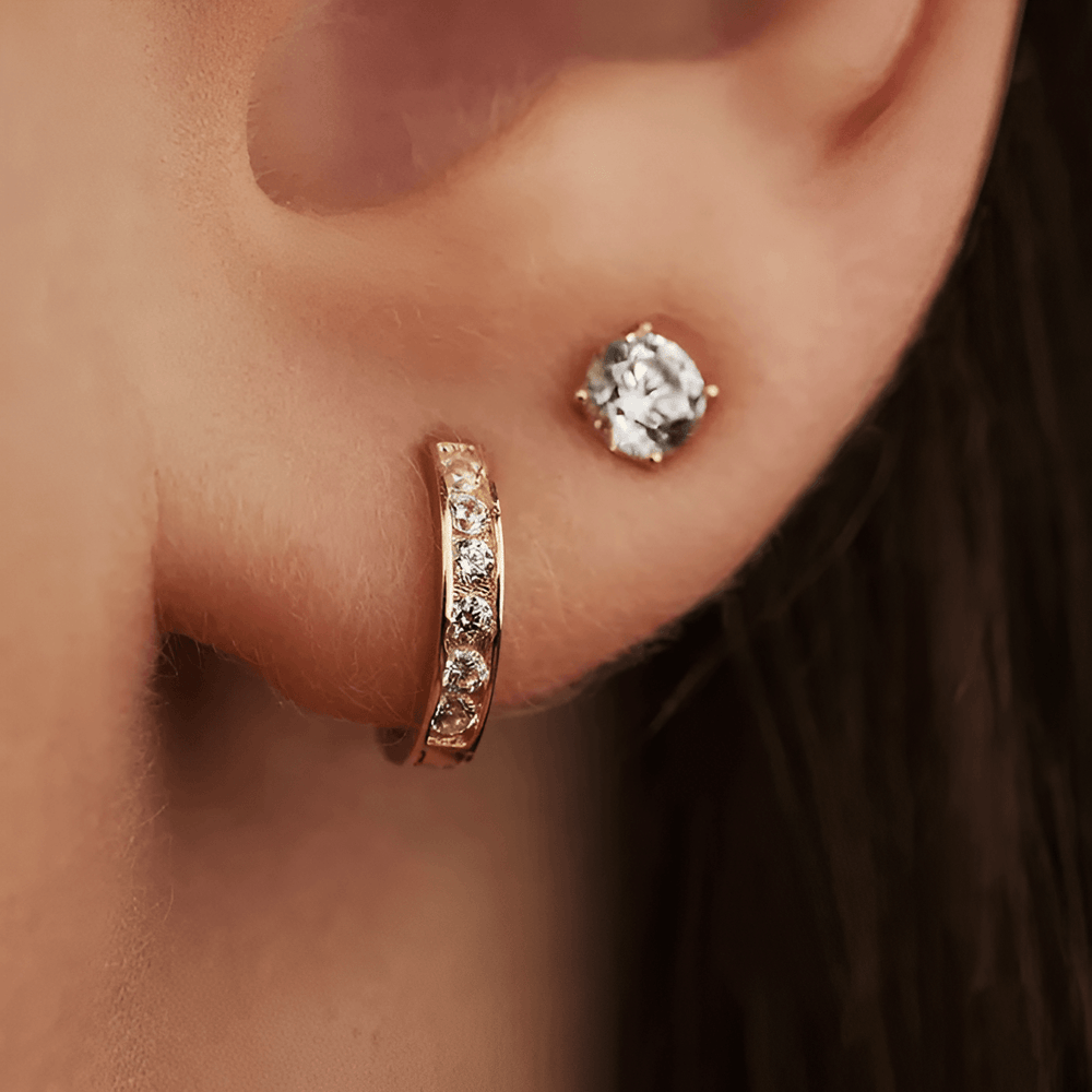 CALORA_ Serina | Tijdloze Betovering Oorbellen met diamant