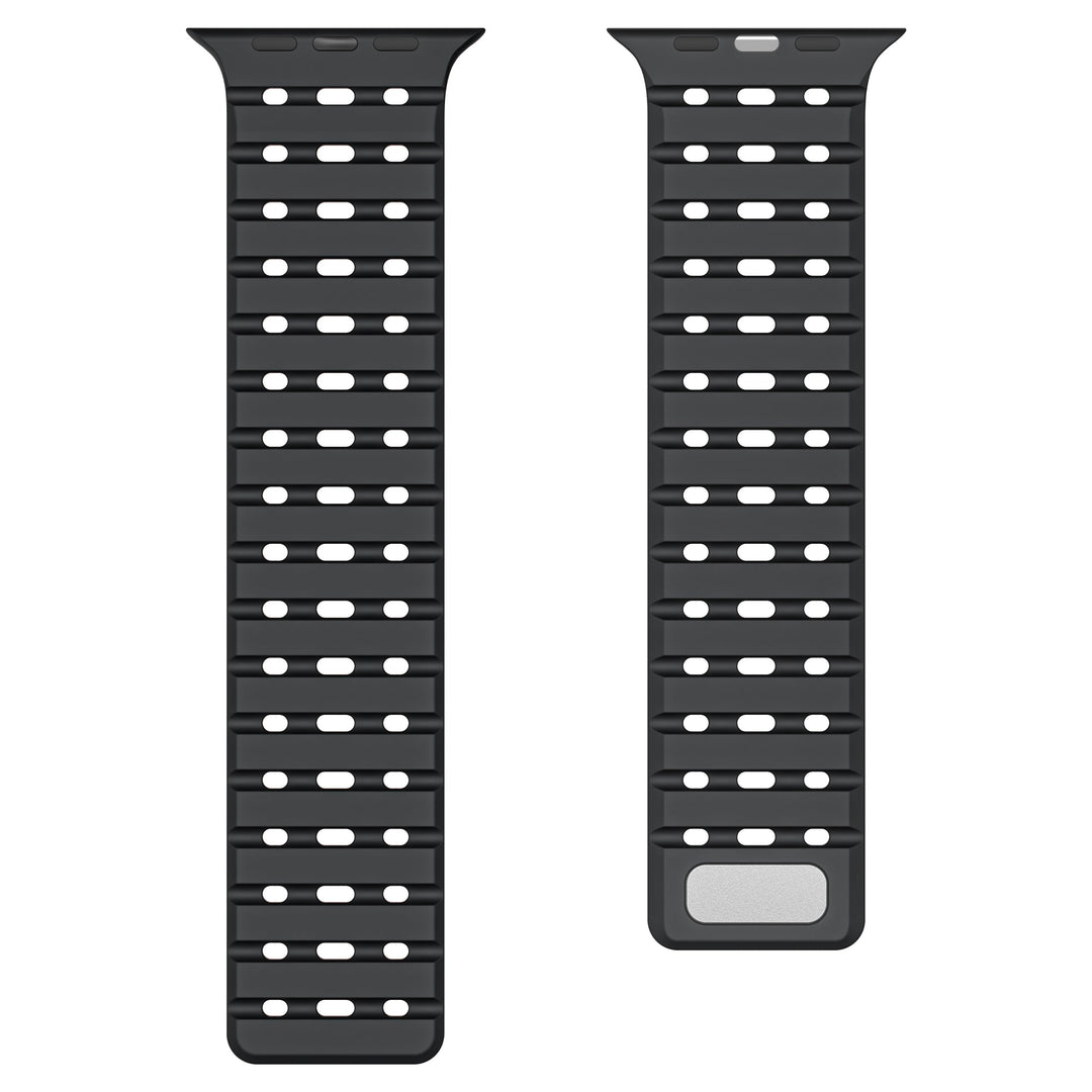 CALORA_ Siliconen Band Pro voor Apple Watch met Dubbel Sluitsysteem