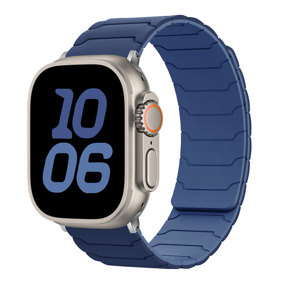 CALORA_ Siliconen Magnetische Horlogeband voor Apple Watch van Armor Warrior