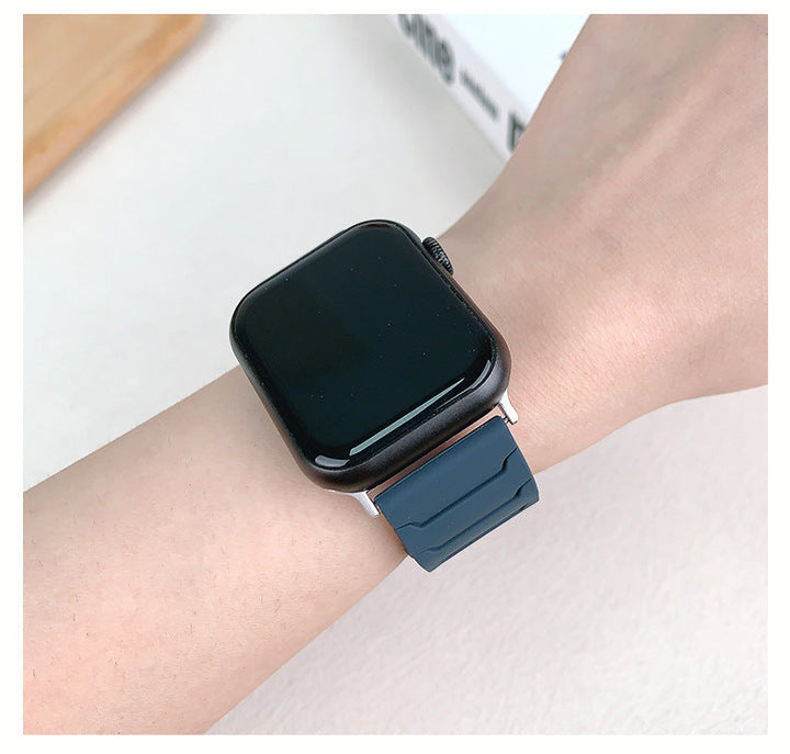 CALORA_ Siliconen Magnetische Horlogeband voor Apple Watch van Armor Warrior